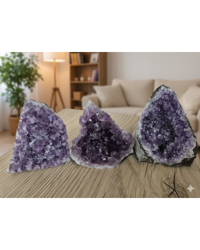 Ametyst Szczotka 600 gramów 11 cm Stojąca Brazylia Wysoka Jakość