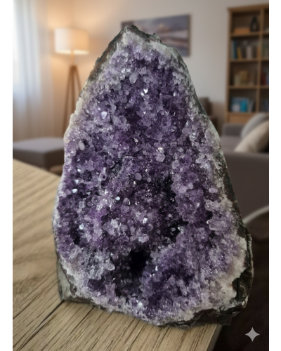 Ametyst Szczotka 600 gramów 11 cm Stojąca Brazylia Wysoka Jakość