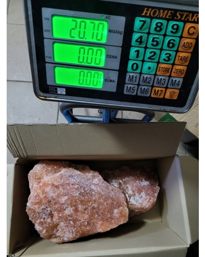 Bryły Soli 20KG Sól Kłodawska Polska Karton Grota Solna Kruchy Solne Różowe