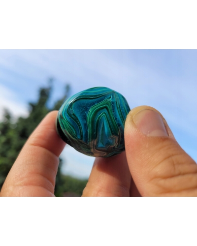 Chryzokola i Malachit +/- 100 gramów 6 cm Kongo Minerał Kamień Naturalny