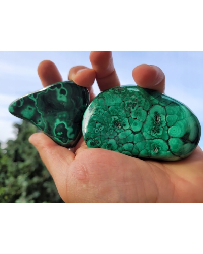 Malachit Polerowany +/- 200 gramów 8 cm Kongo Minerał Kamień Naturalny