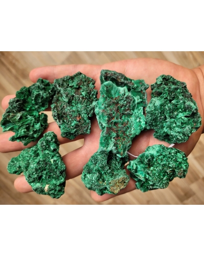 Malachit Surowy Włóknisty +/- 30 gramów 3 cm Kongo Minerał Energia