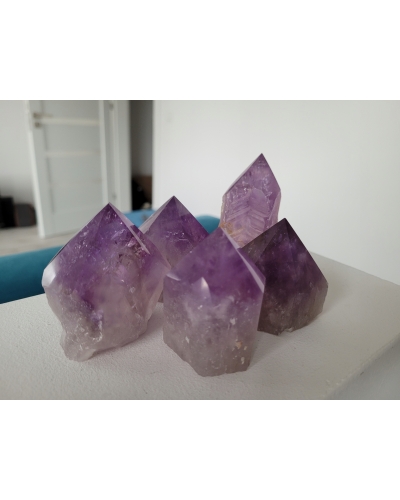 Ametyst Obelisk +/- 150 gramów 5 cm Brazylia Czysty Szpic PREZENT