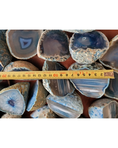 Agat Niebieski +/- 150 gramów ok. 7 cm Brazylia Minerał Energia