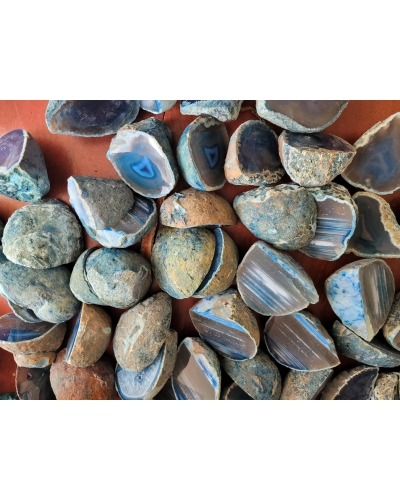 Agat Niebieski +/- 150 gramów ok. 7 cm Brazylia Minerał Energia