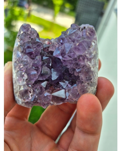 Ametyst szczotka +/- 200 gram 6 cm geoda stojąca Brazylia amulet szcześcia