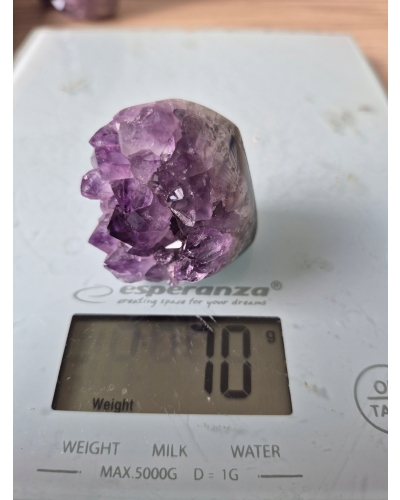 Ametyst szczotka +/- 100 gram 5 cm geoda stojąca Brazylia amulet szcześcia