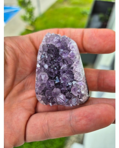 Ametyst szczotka +/- 100 gram 5 cm geoda stojąca Brazylia amulet szcześcia