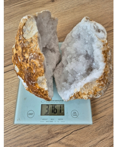 Geoda kwarcowa z Maroka 3kg 18 cm / Naturalny kryształ / Energia Całość