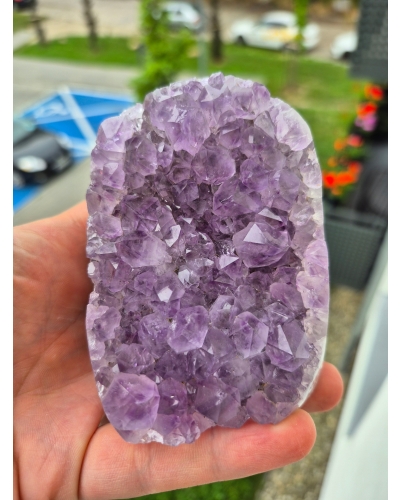 Ametyst Szczotka 550 gramów 10 cm Stojąca Brazylia Wysoka Jakość