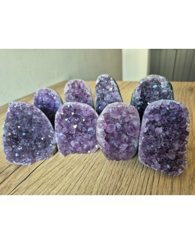 Ametyst szczotka +/- 350 gram 7 cm geoda stojąca Brazylia amulet szcześcia