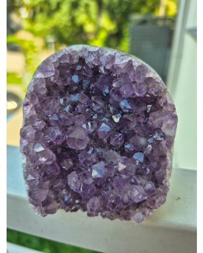 Ametyst szczotka +/- 350 gram 7 cm geoda stojąca Brazylia amulet szcześcia