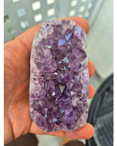 Ametyst szczotka +/- 350 gram 7 cm geoda stojąca Brazylia amulet szcześcia