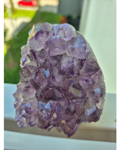 Ametyst szczotka +/- 450 gram 8 cm geoda stojąca Brazylia amulet szcześcia