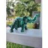 Malachitowa figurka słonia – rękodzieło z Kongo 8 cm, 180 g Minerał Energia